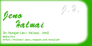 jeno halmai business card